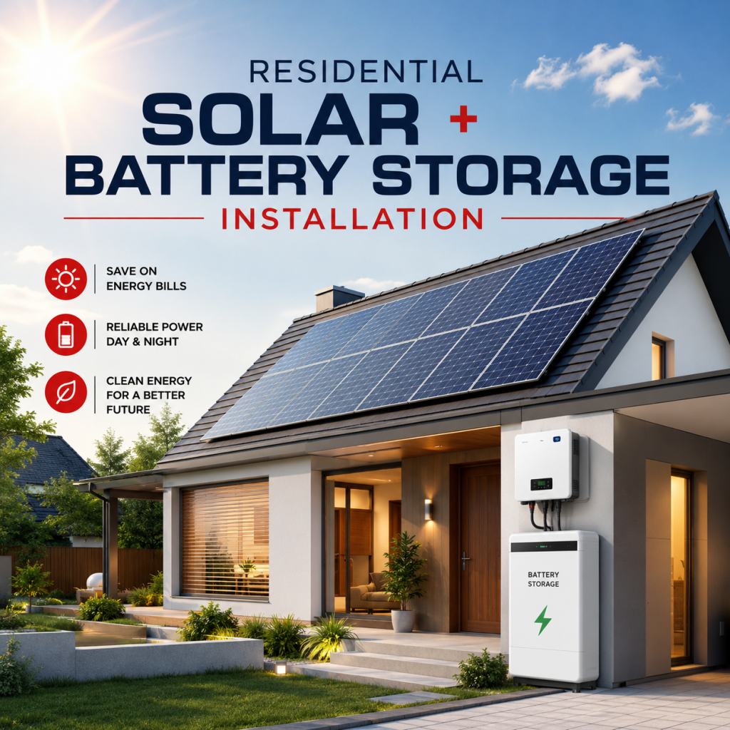 residential solar battery installation